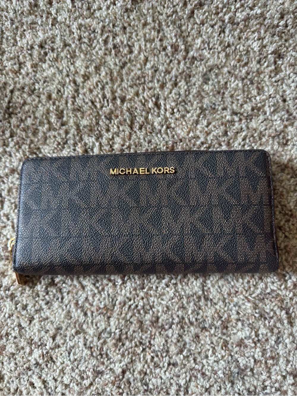 Michael Kors Tan/Brown Signature Interior Wallet